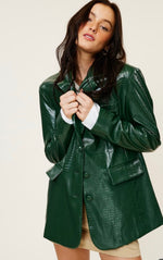 Faux Leather Blazer