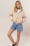 Hoodie Sherpa Puffer Jacket