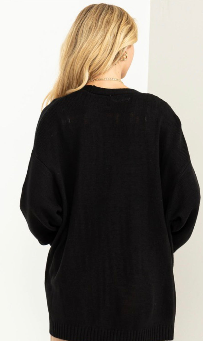 True Story Open Front Cardigan Sweater