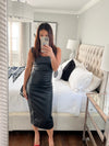 Faux Leather Dress