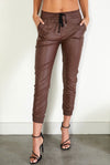 Chocolate Faux Jogger