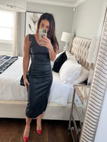 Faux Leather Dress