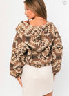 Aztec Brown Hoodie Jacket