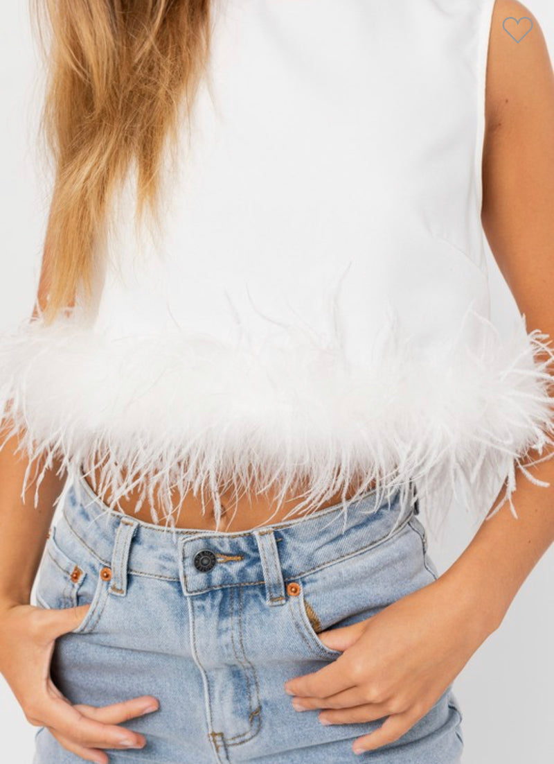 Feather Trim Top