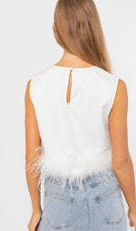 Feather Trim Top