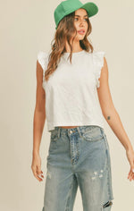 Round Neck Ruffle top